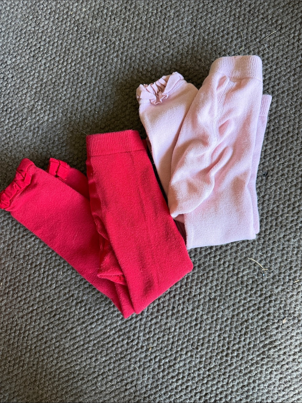Ruffle Butts Girls' Leggings in Hot Pink & Light Pink